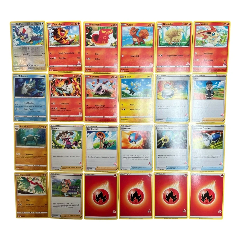 Pokemon Bundle of 24 Cards and Card Holder
